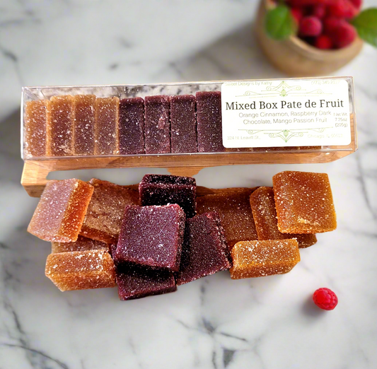 Mixed box of pate de fruit fruit jellies