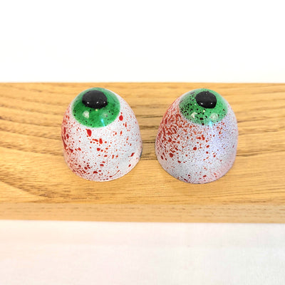 chocolate bonbon painted to look like a spooky eyeball